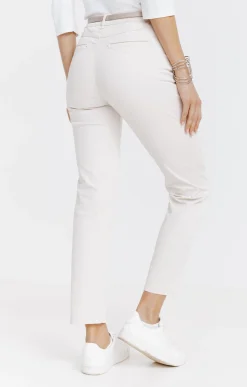 Pantalons<Armand Thiery Pantalon 7/8 forme chino avec ceinture - Beige