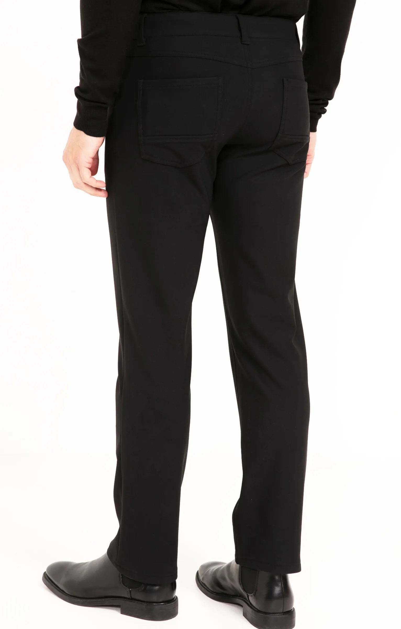Pantalons<Armand Thiery Pantalon 5 poches Biface - Noir