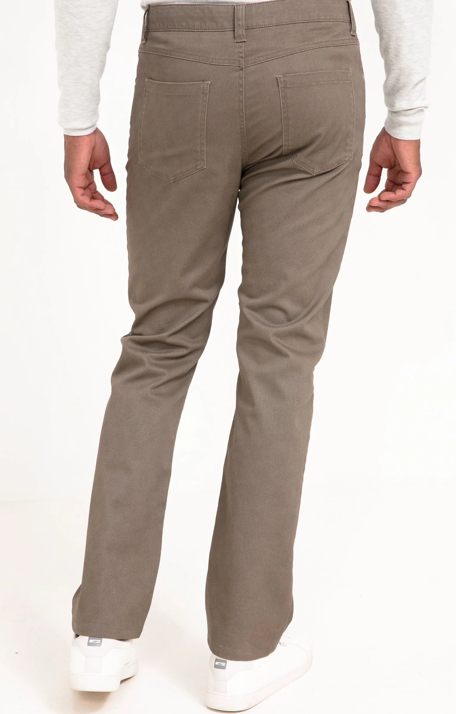 Pantalons<Armand Thiery Pantalon 5 poches imprimé Gary - Taupe