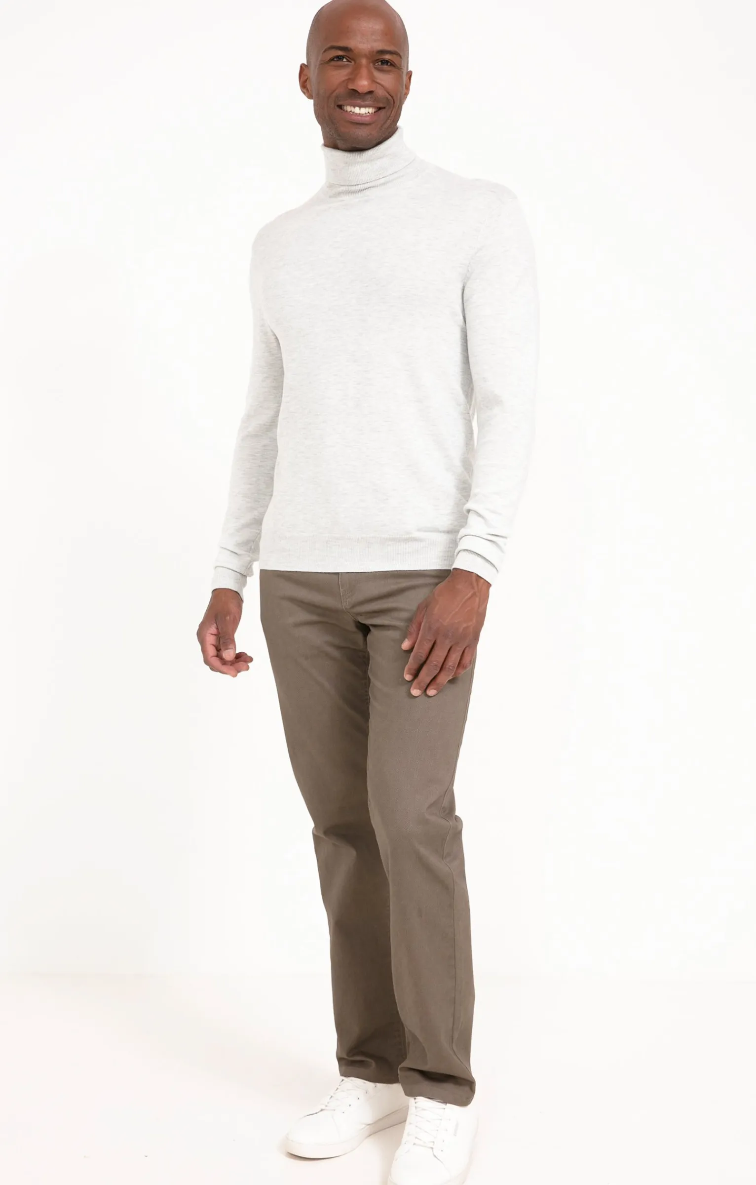 Pantalons<Armand Thiery Pantalon 5 poches imprimé Gary - Taupe
