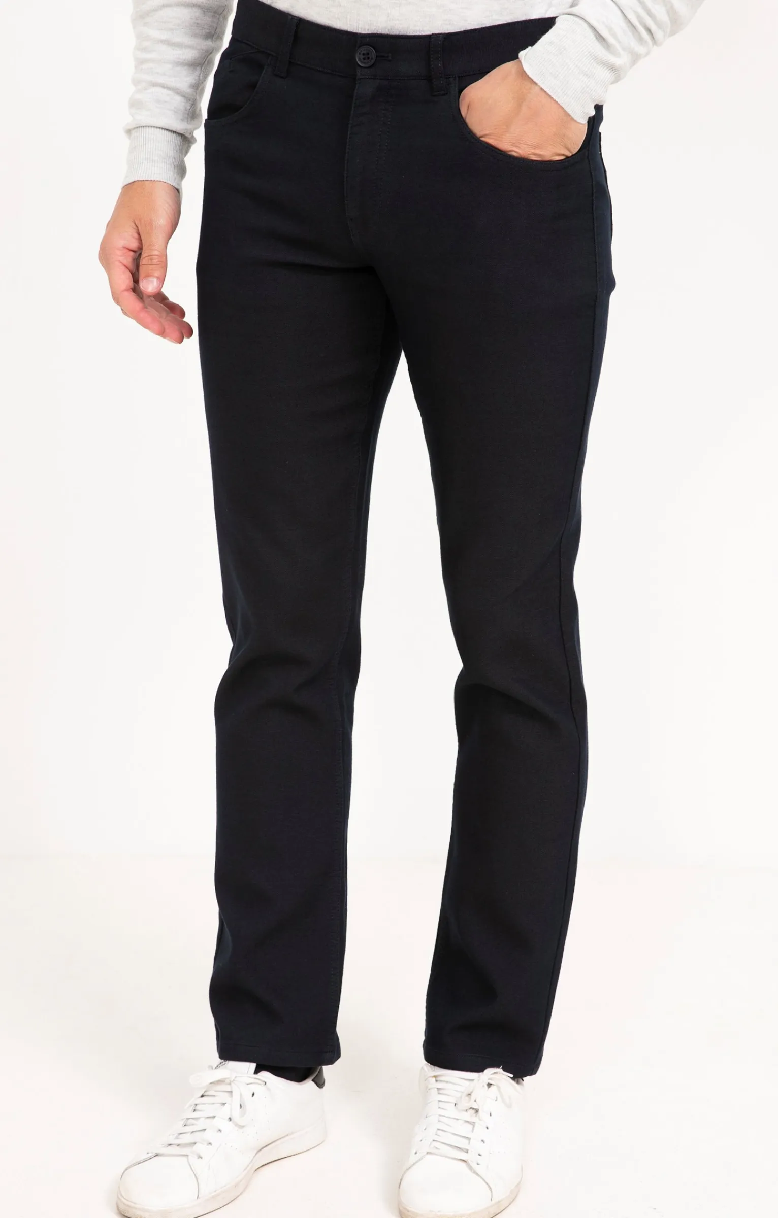 Pantalons<Armand Thiery Pantalon 5 poches Navy - Marine
