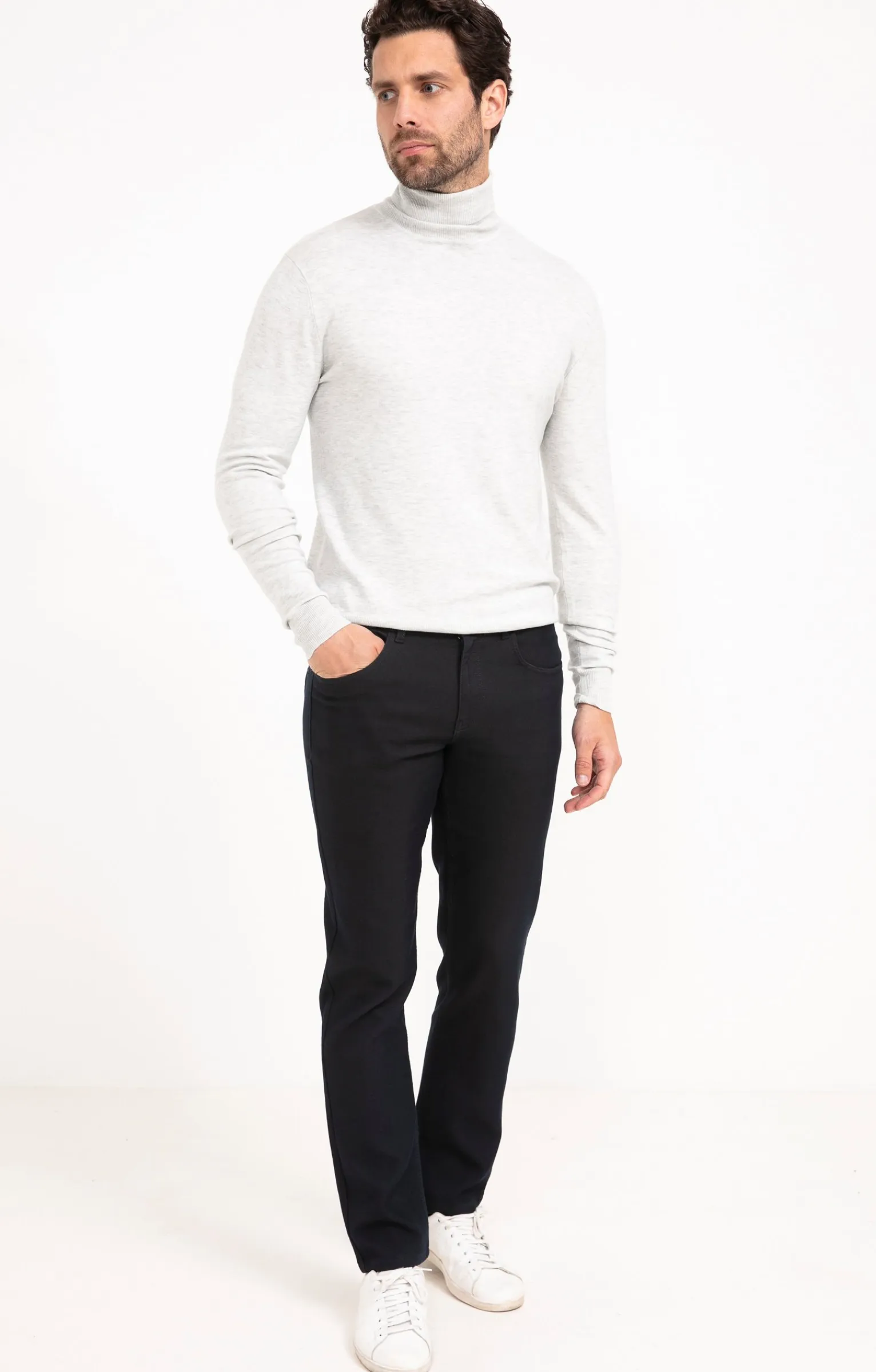Pantalons<Armand Thiery Pantalon 5 poches Navy - Marine