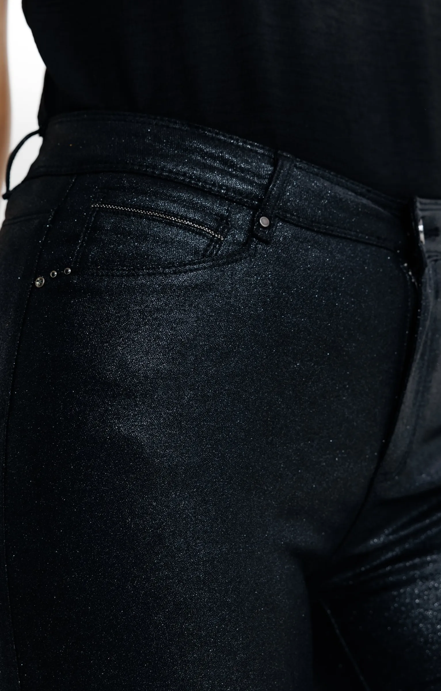 Pantalons<Armand Thiery Pantalon aspect irisé - Noir
