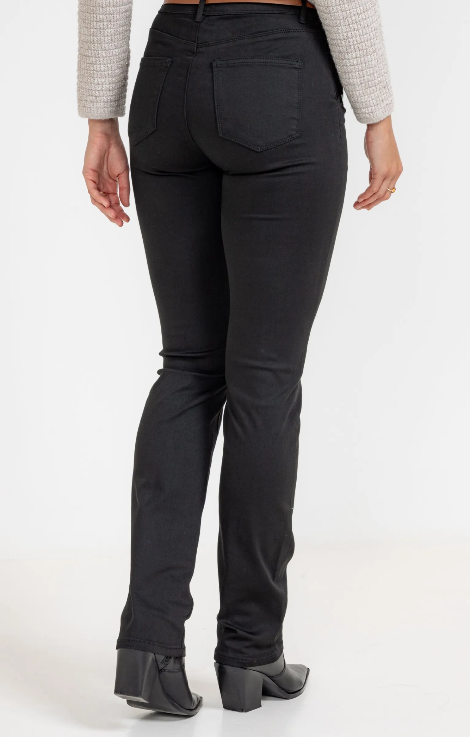 Pantalons<Armand Thiery Pantalon avec modal détail boutons pont - Noir