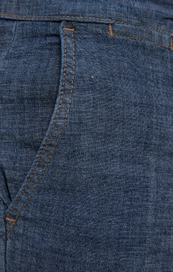 Pantalons<Armand Thiery Pantalon chino Denimlook - Bleu