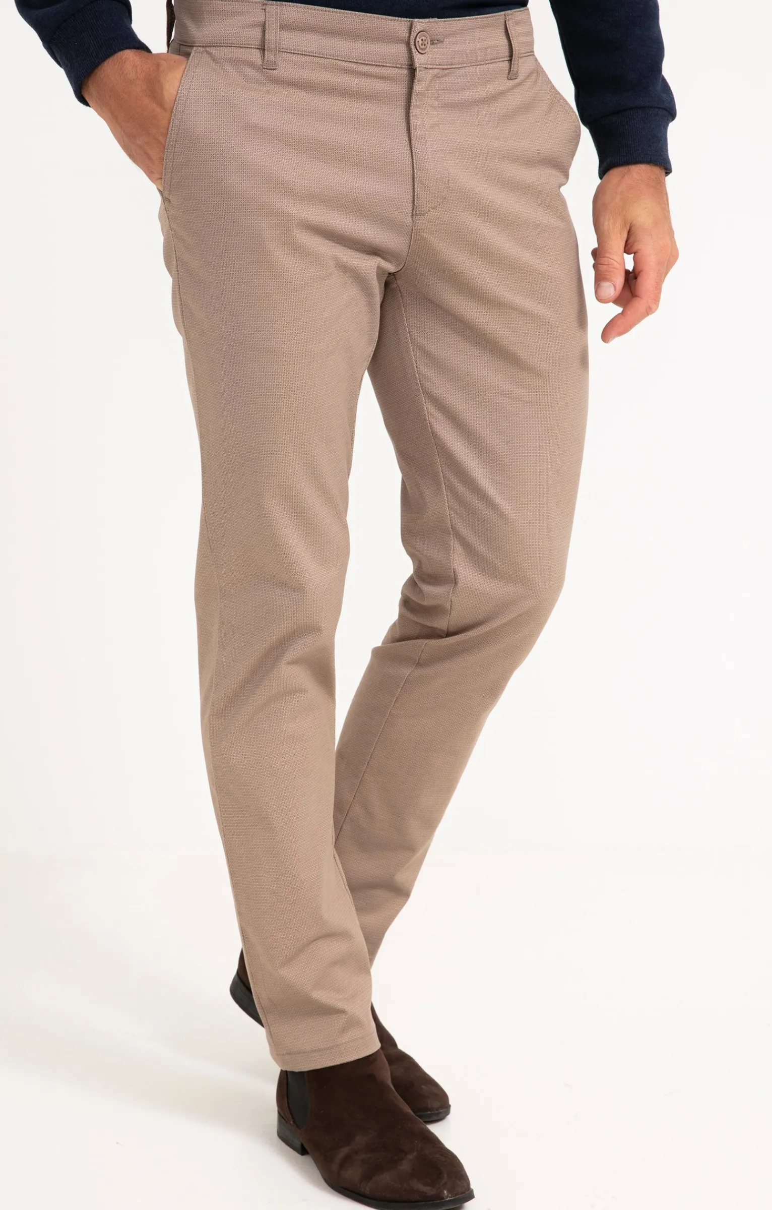 Pantalons<Armand Thiery Pantalon chino Printed - Beige
