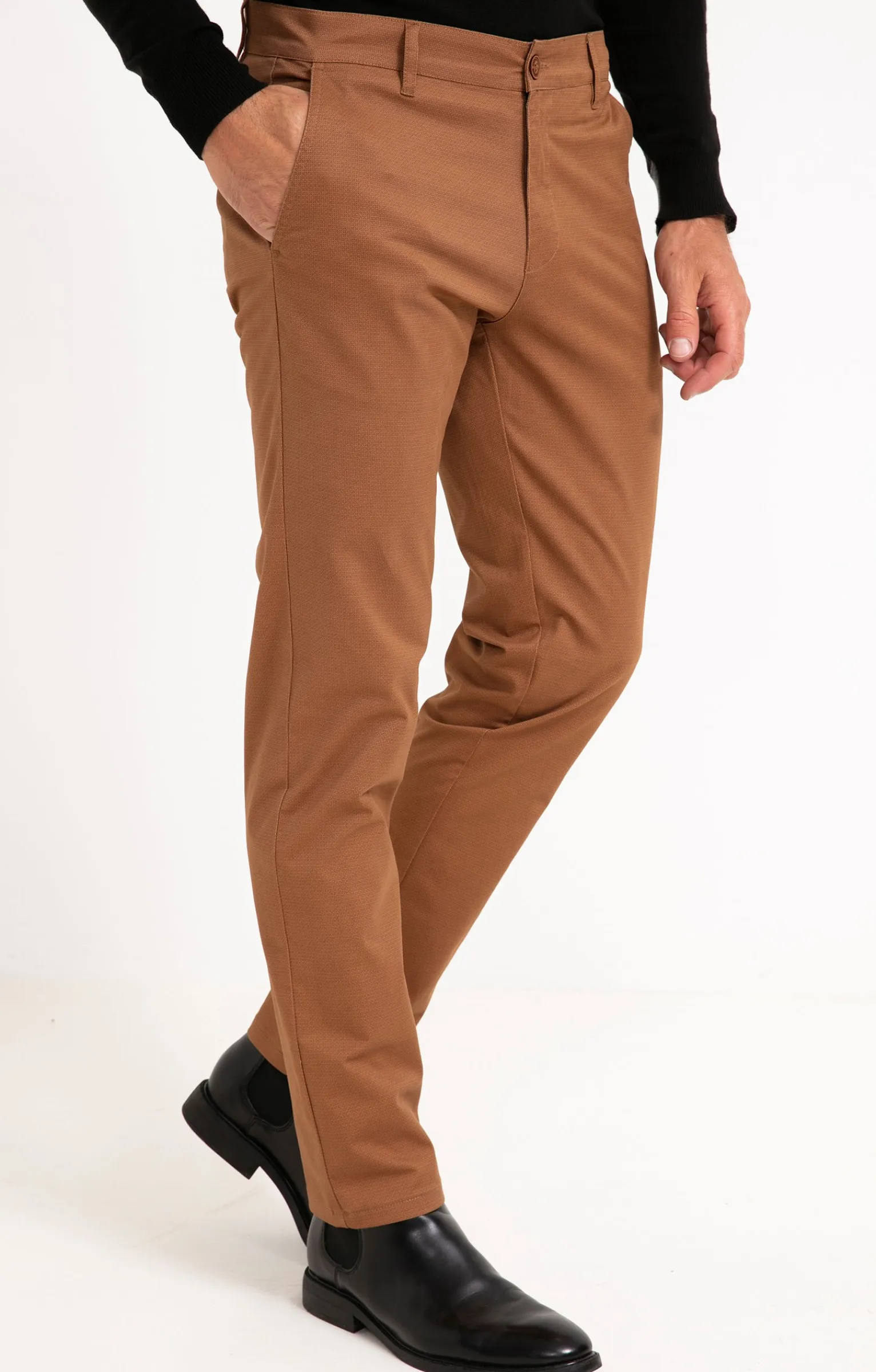Pantalons<Armand Thiery Pantalon chino Printed - Havane