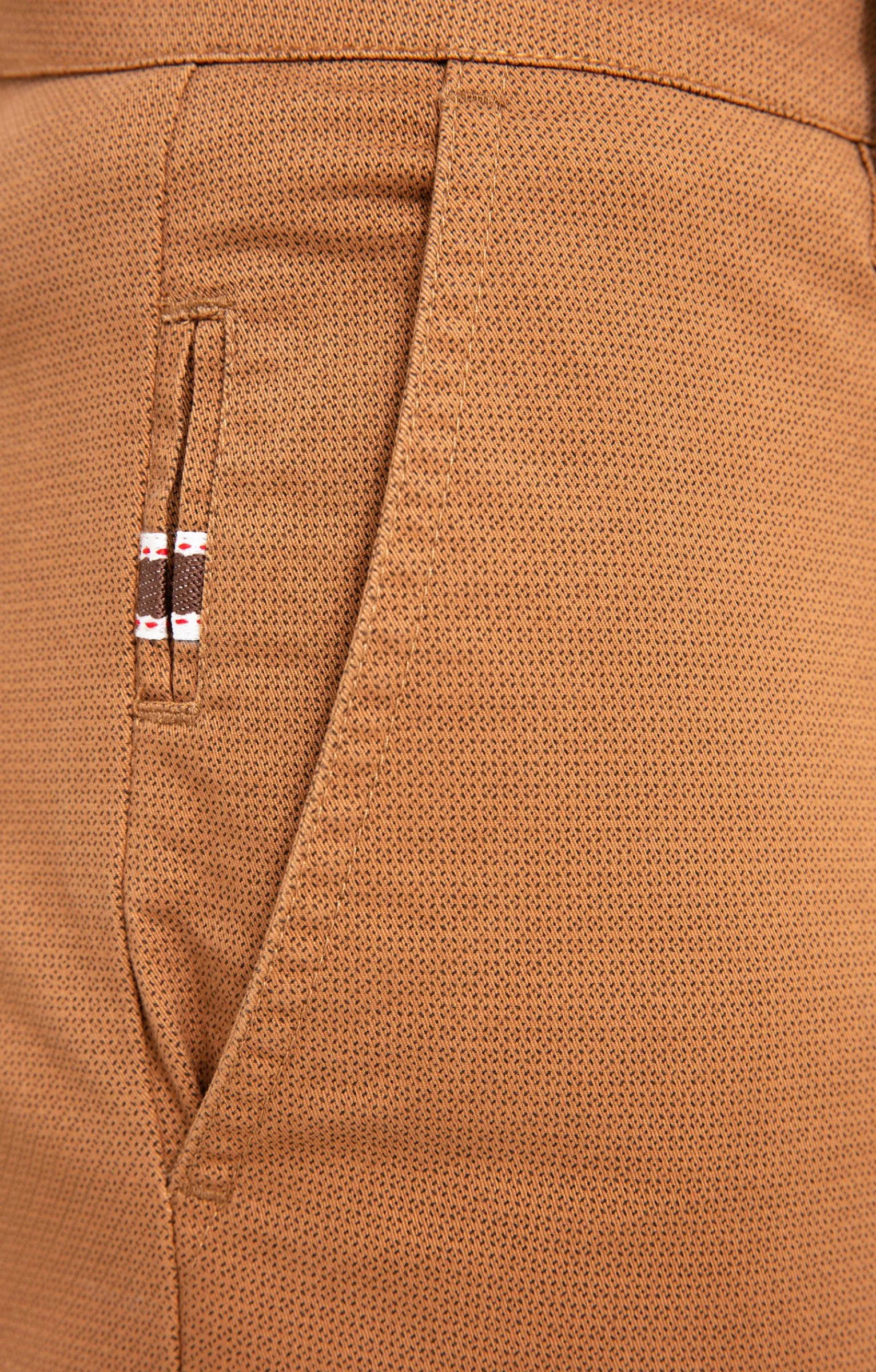 Pantalons<Armand Thiery Pantalon chino Printed - Havane