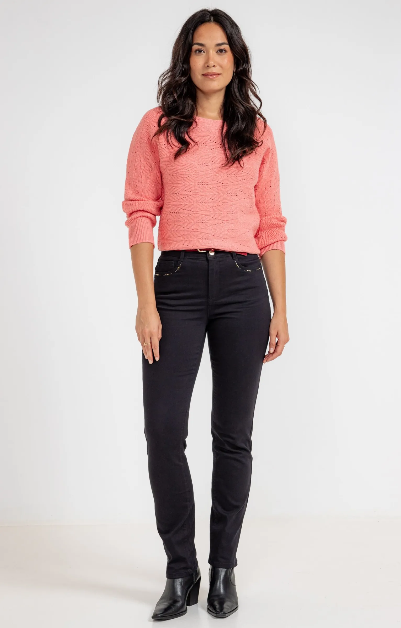 Pantalons<Armand Thiery Pantalon coton stretch détail clous - Kaki