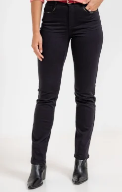 Pantalons<Armand Thiery Pantalon coton stretch détail clous - Kaki