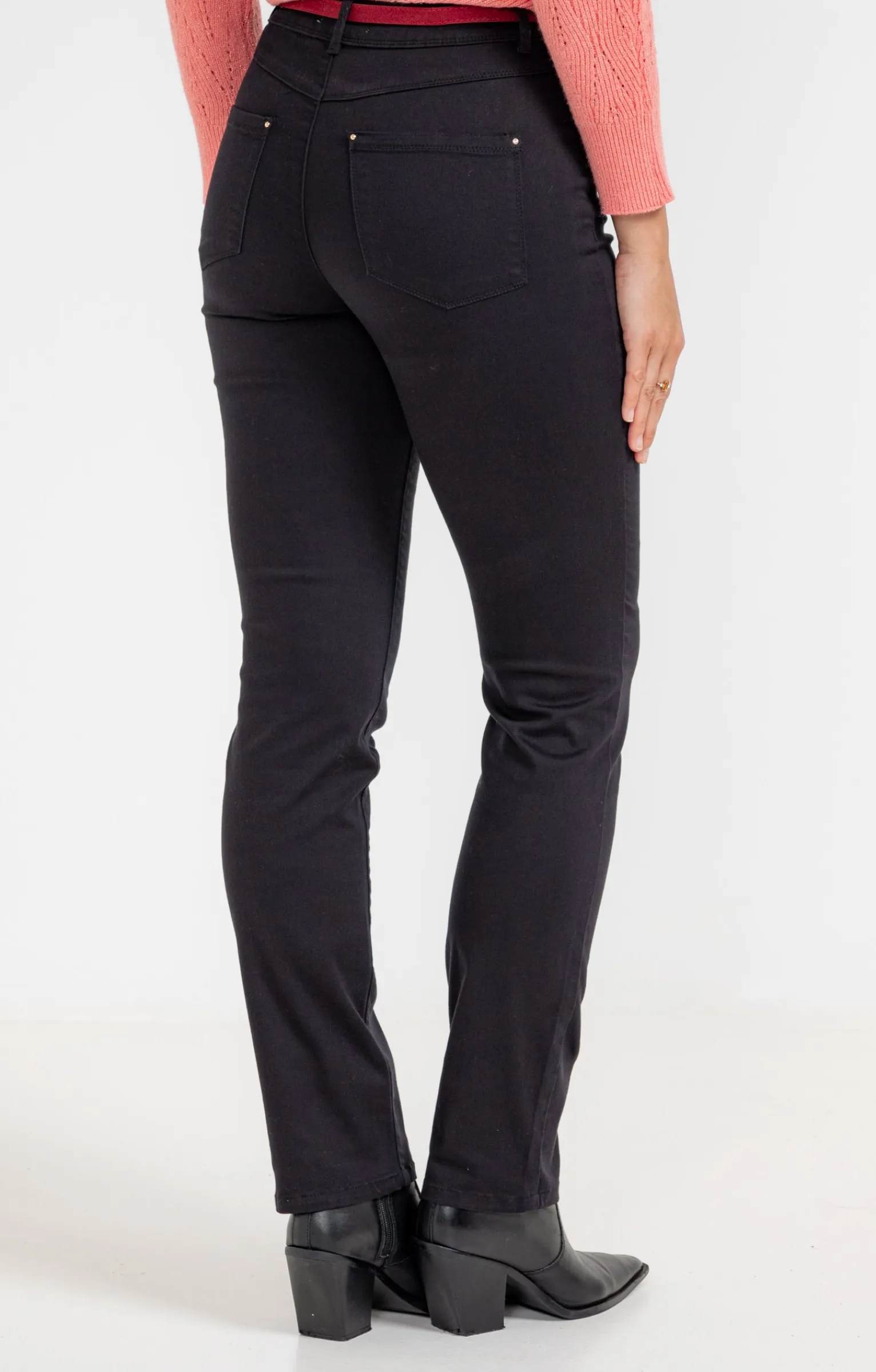 Pantalons<Armand Thiery Pantalon coton stretch détail clous - Noir