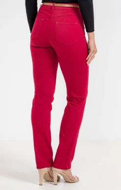 Pantalons<Armand Thiery Pantalon coton stretch détail clous - Bordeaux