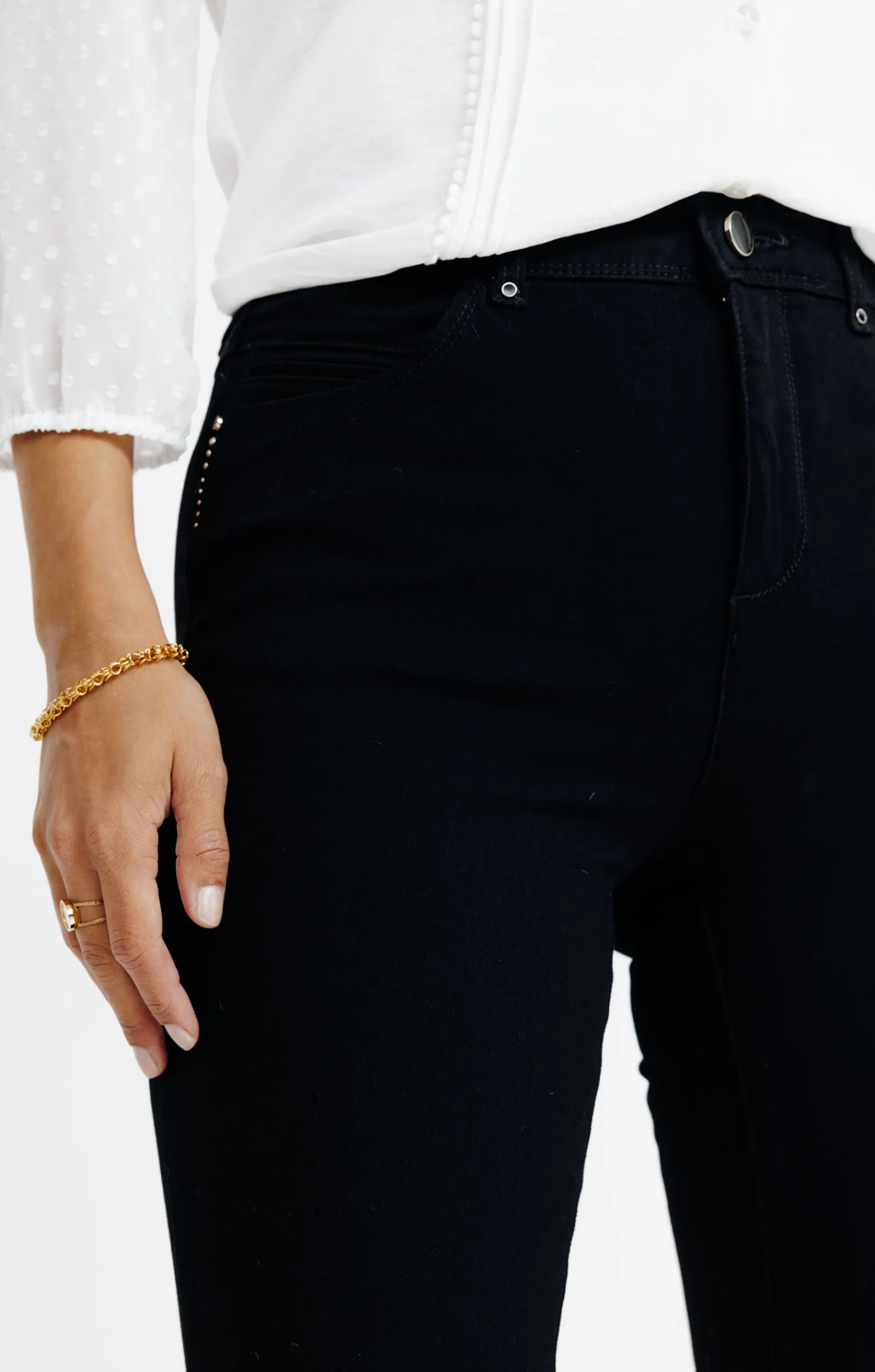 Pantalons<Armand Thiery Pantalon denim bi-stretch - Noir