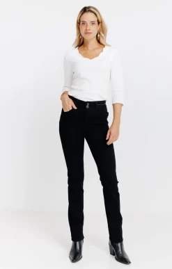 Pantalons<Armand Thiery Pantalon droit double boutonnage - Noir