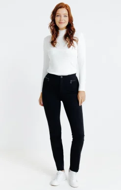 Pantalons<Armand Thiery Pantalon droit en maille - Noir