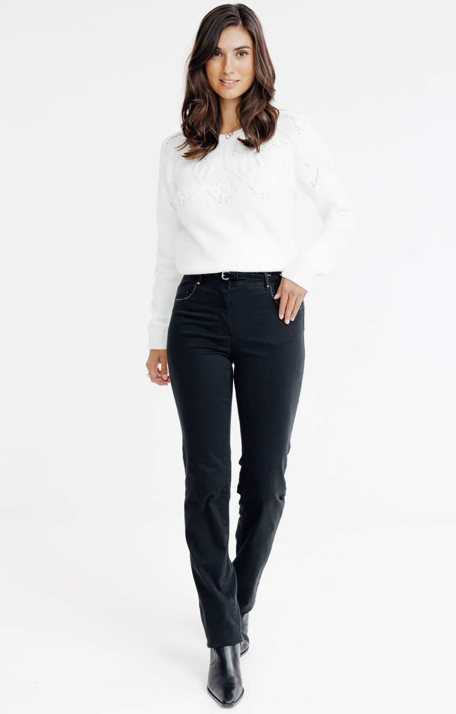 Pantalons<Armand Thiery Pantalon détail strass - Noir