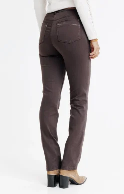 Pantalons<Armand Thiery Pantalon détail strass - Chocolat