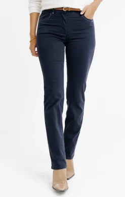 Pantalons<Armand Thiery Pantalon détail strass - Marine