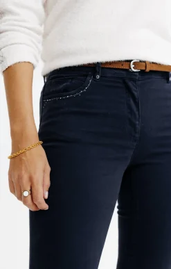 Pantalons<Armand Thiery Pantalon détail strass - Marine