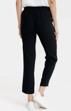 Pantalons<Armand Thiery Pantalon fluide élastiqué au dos - Noir