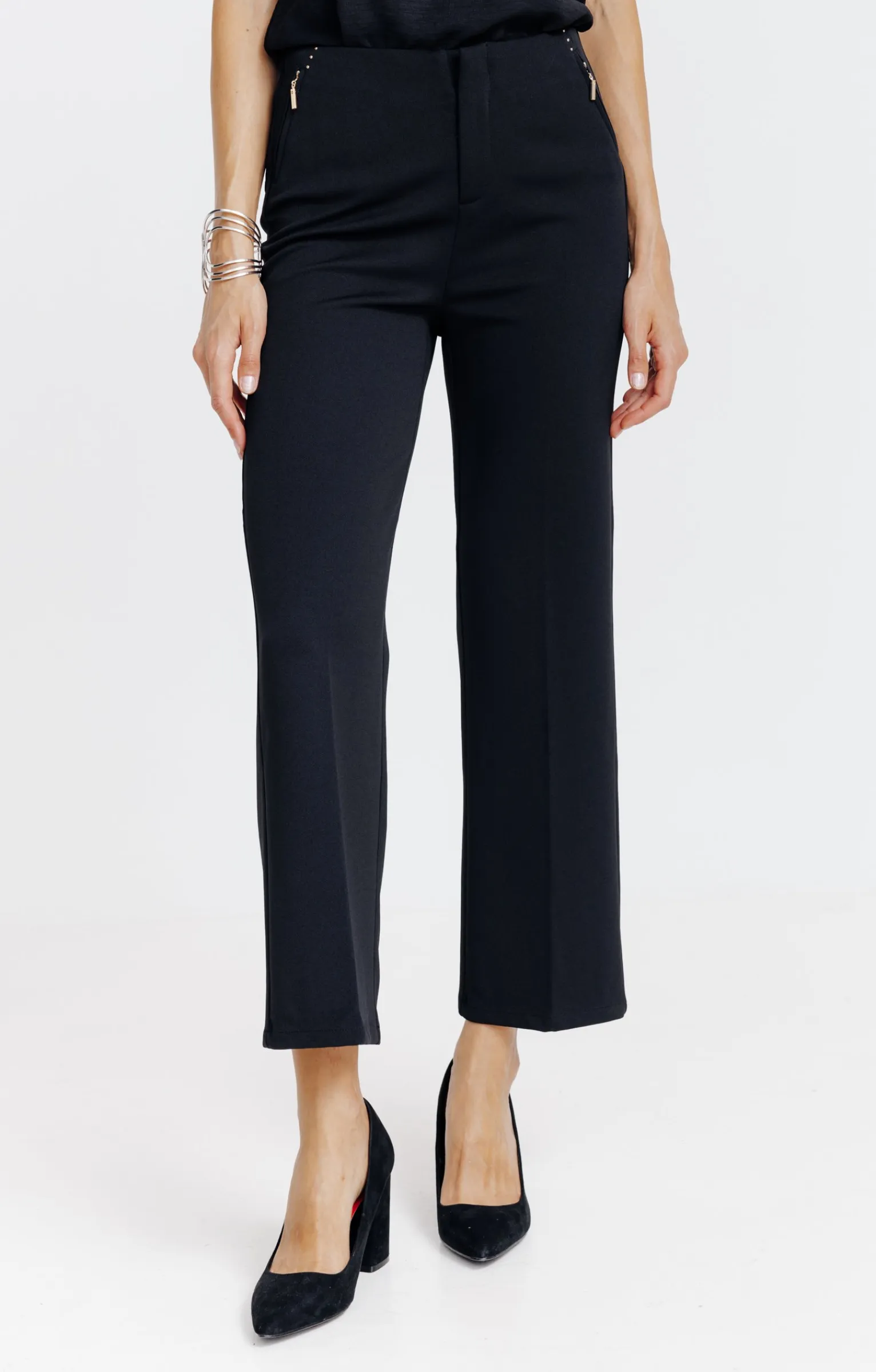 Pantalons<Armand Thiery Pantalon large en maille - Noir