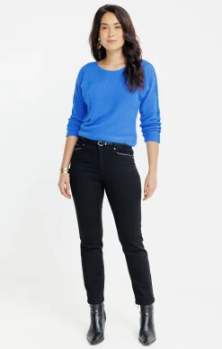 Pantalons<Armand Thiery pantalon 7/8ème détail broderie - Noir