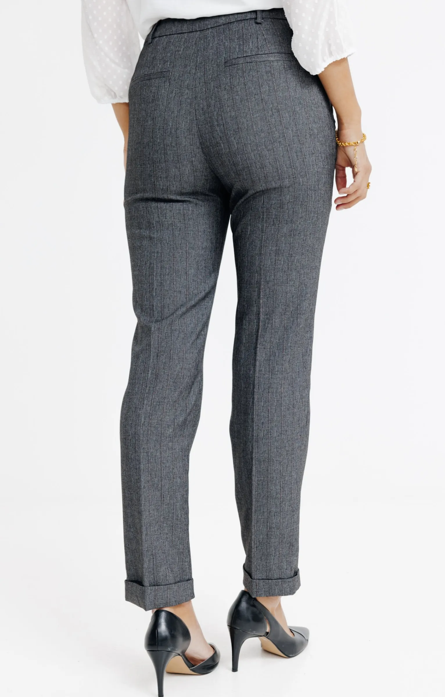 Pantalons<Armand Thiery PANTALON RAYE AVEC STRASS - Anthracite