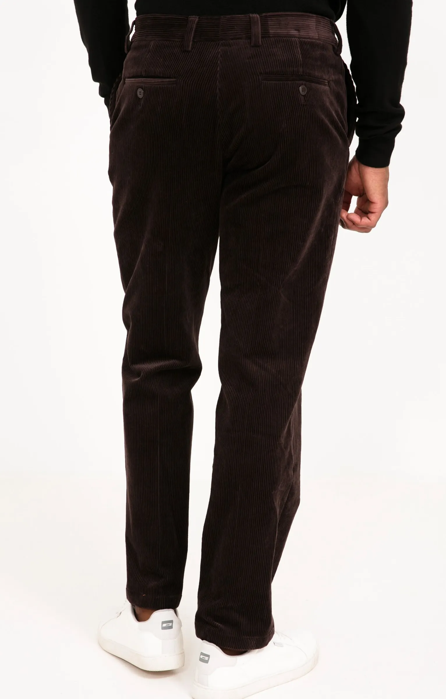 Pantalons<Armand Thiery Pantalon velours extensible - Marron