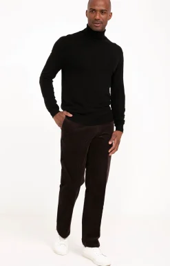 Pantalons<Armand Thiery Pantalon velours extensible - Marron