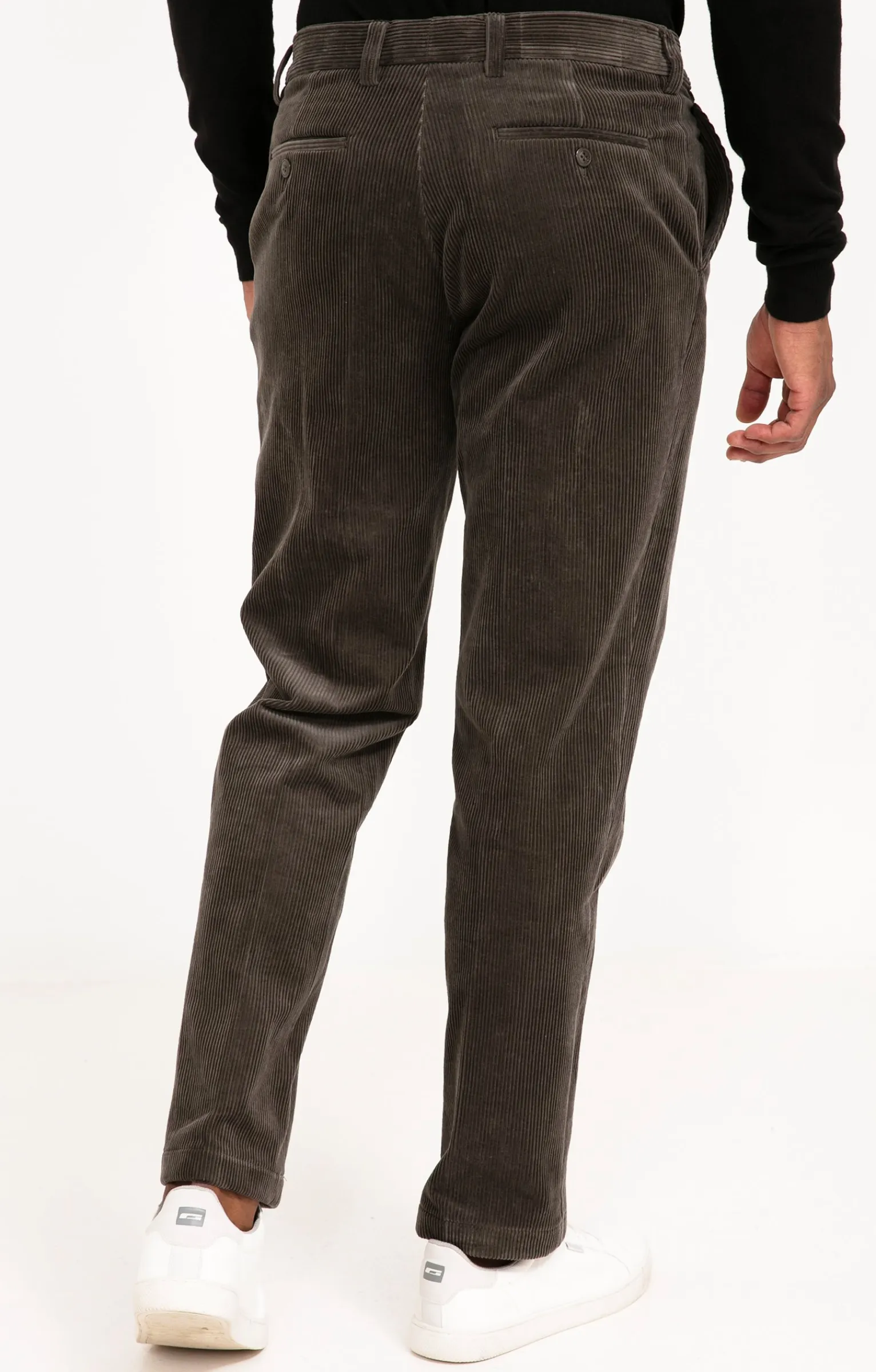 Pantalons<Armand Thiery Pantalon velours extensible - Kaki