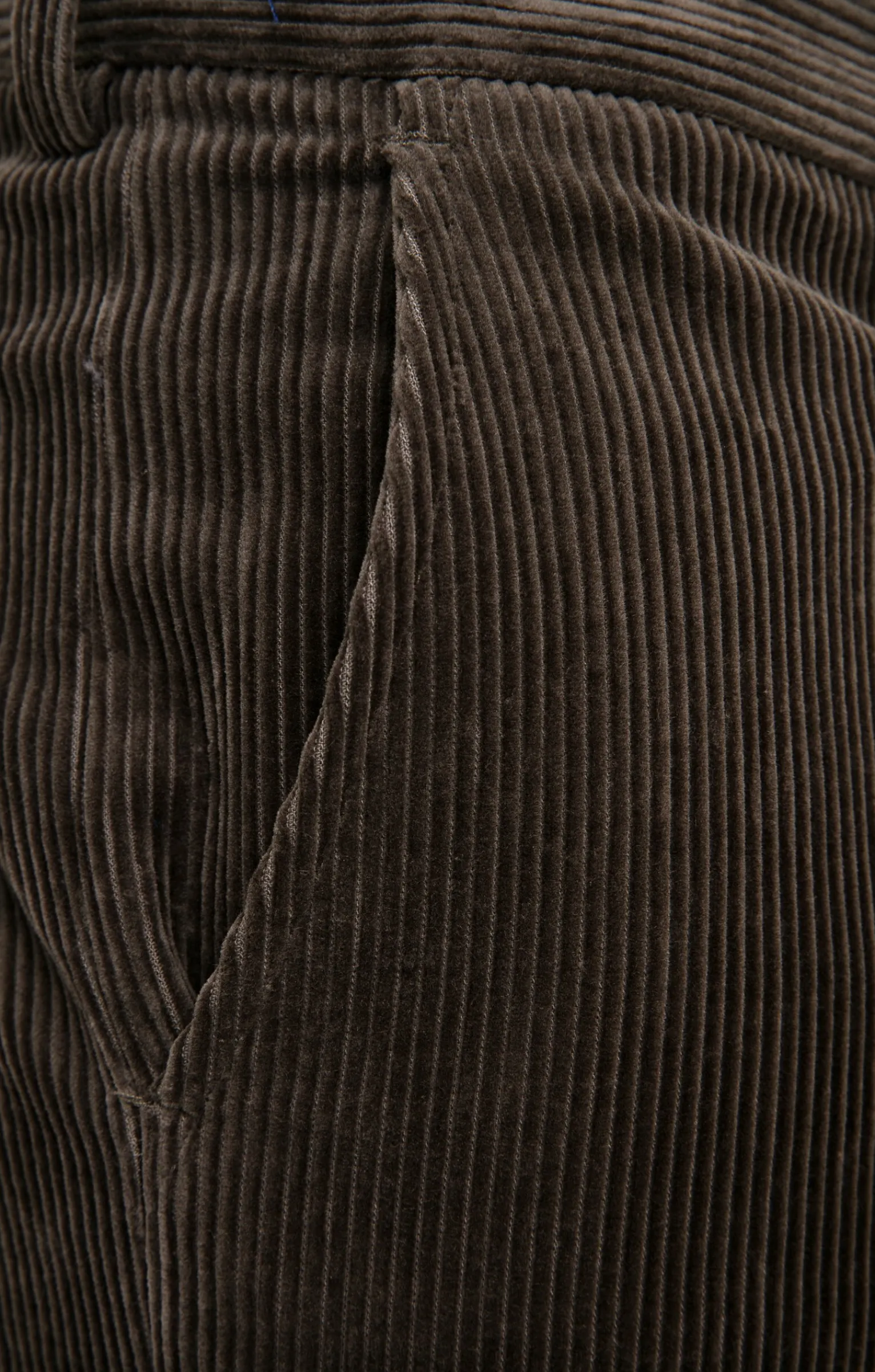 Pantalons<Armand Thiery Pantalon velours extensible - Kaki