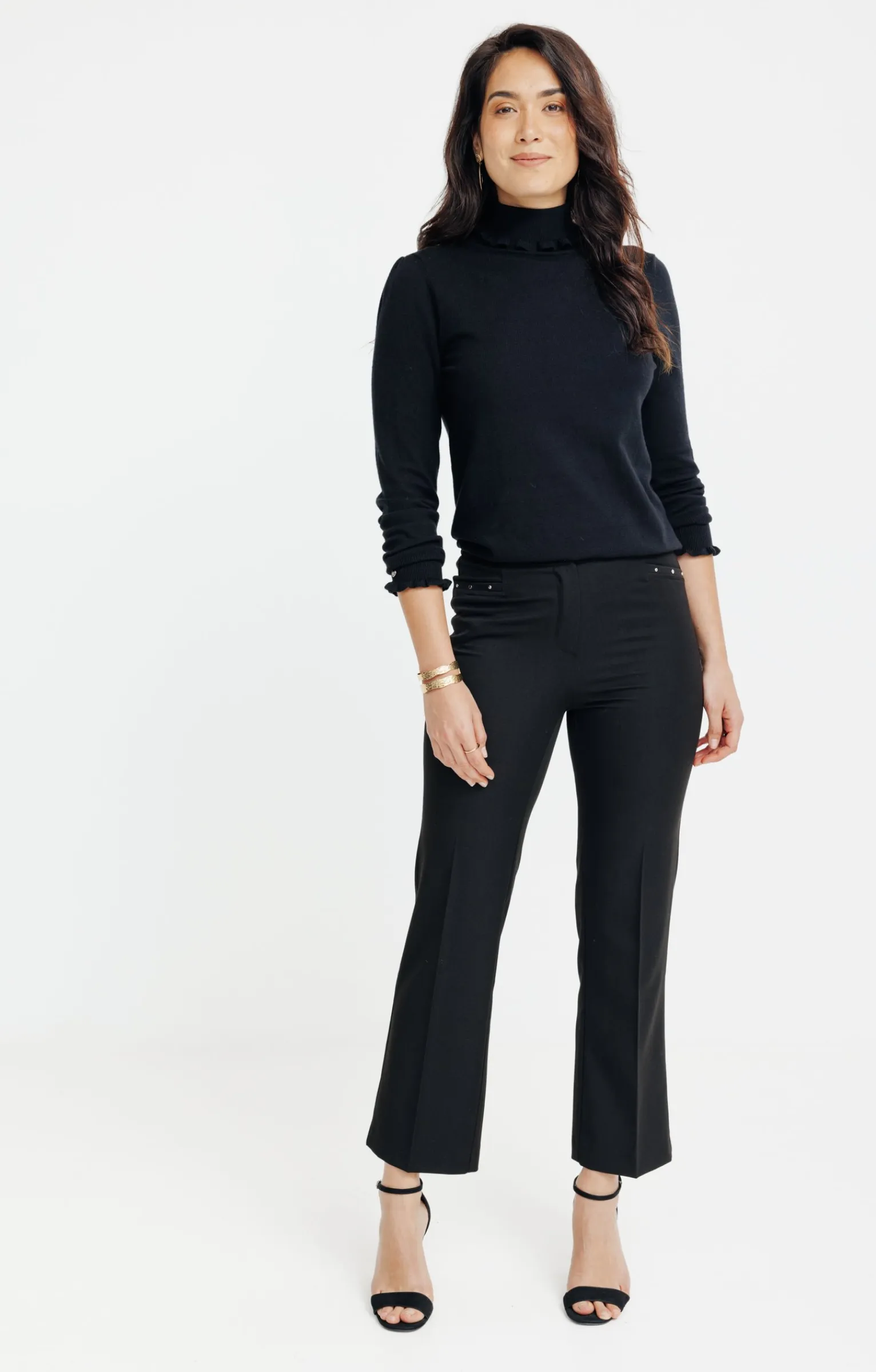 Pantalons<Armand Thiery Pantalon ville large détail clous - Noir