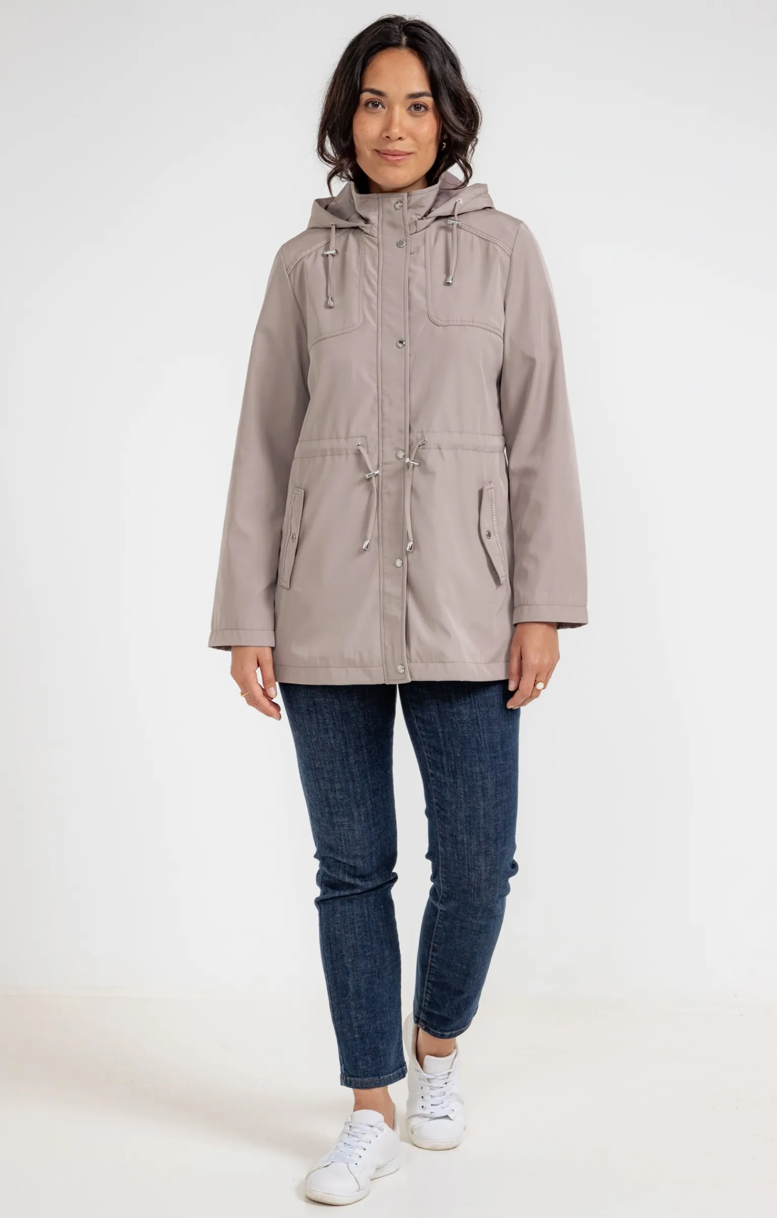 Impers & Parkas<Armand Thiery Parka col montant avec capuche amovible - Grège