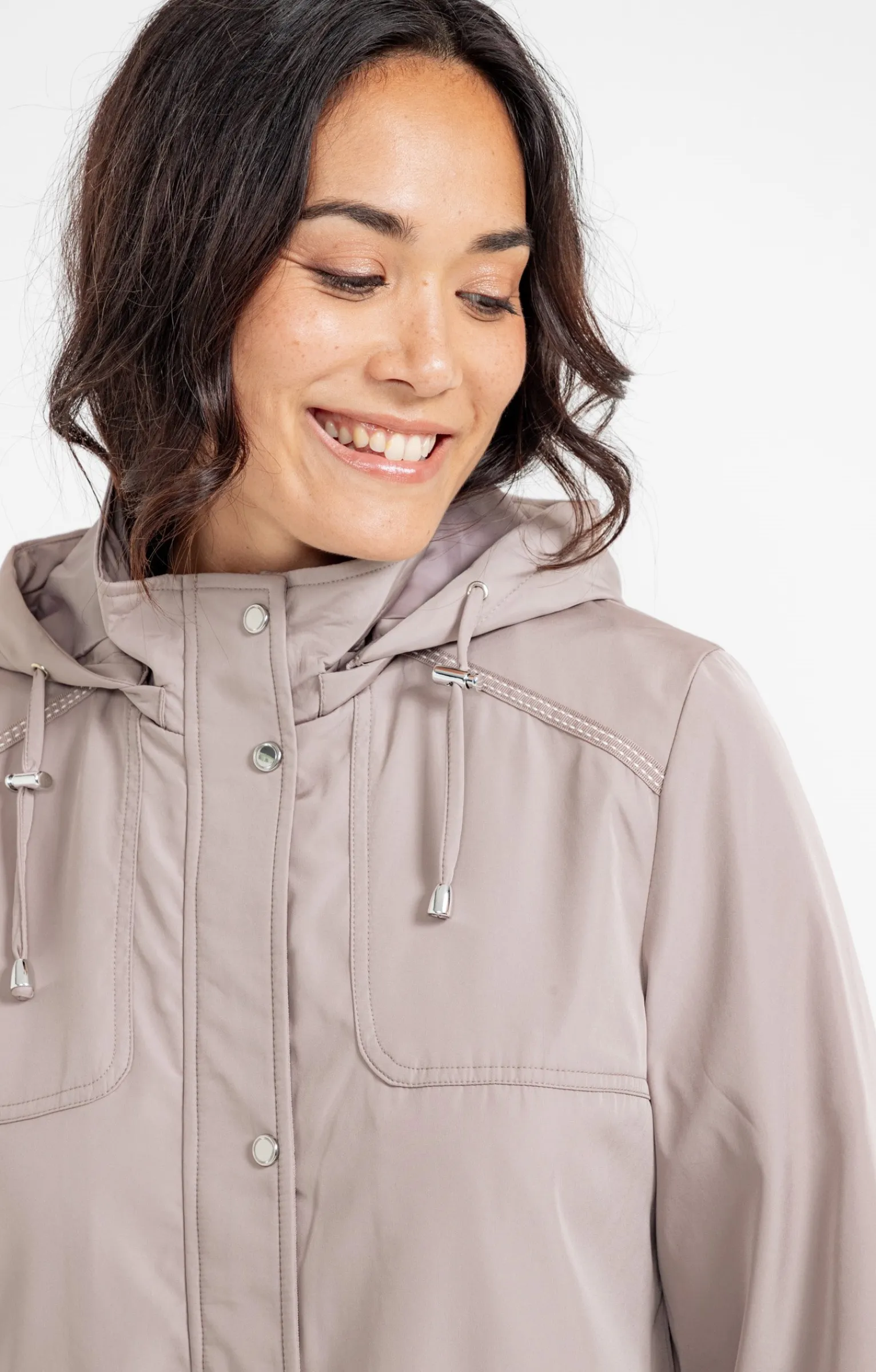 Impers & Parkas<Armand Thiery Parka col montant avec capuche amovible - Grège
