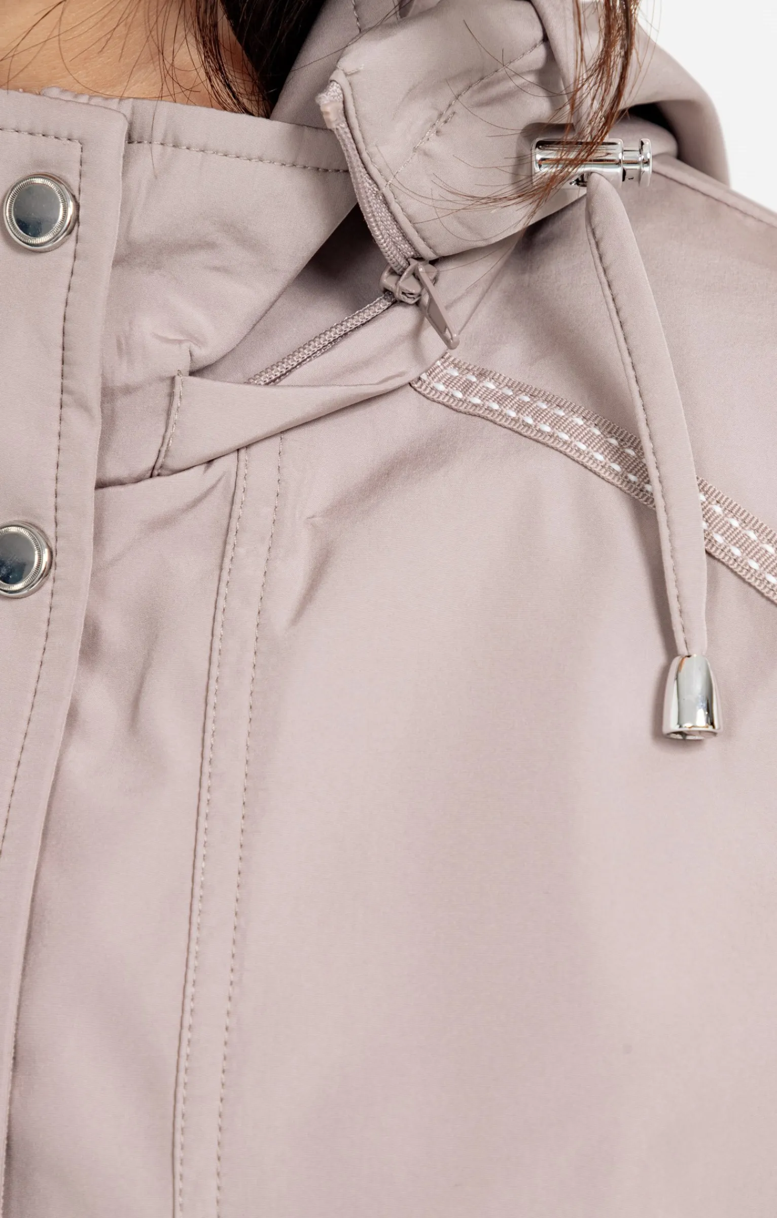 Impers & Parkas<Armand Thiery Parka col montant avec capuche amovible - Grège