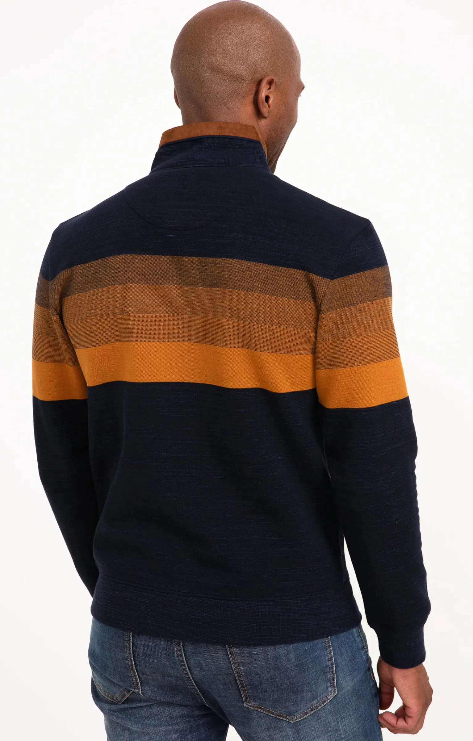 Polos & Tee-shirts<Armand Thiery Polo col montant Bluesued - Camel