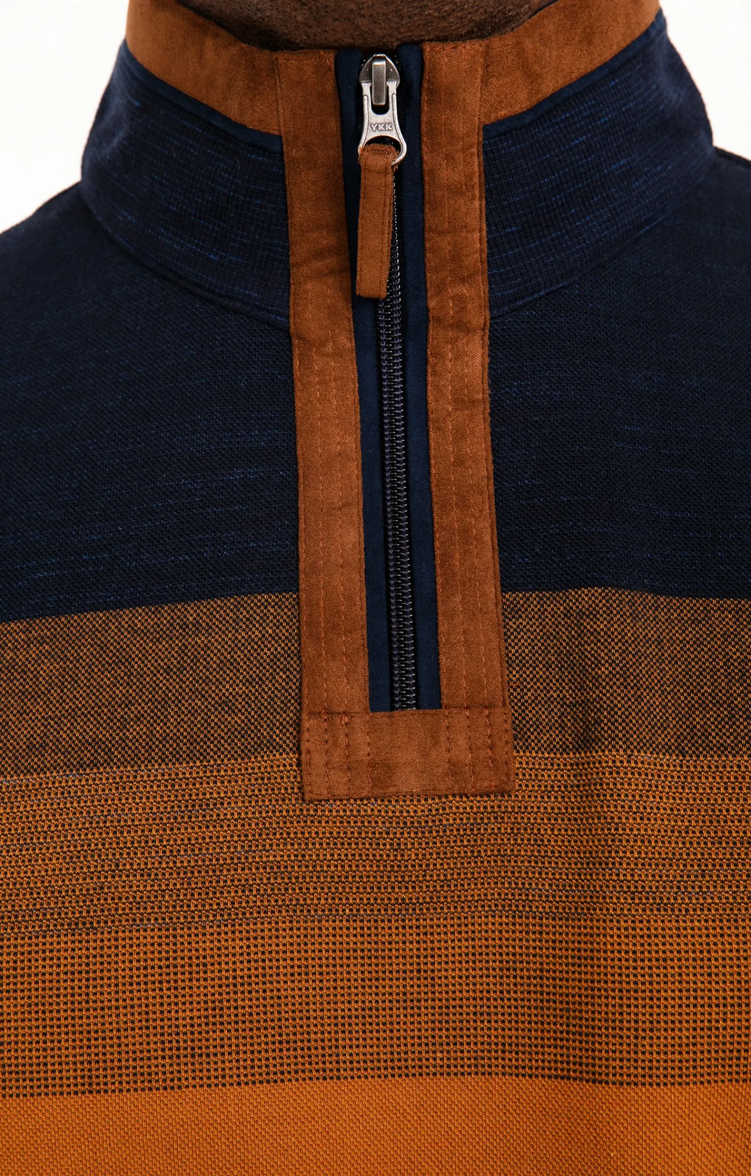Polos & Tee-shirts<Armand Thiery Polo col montant Bluesued - Camel