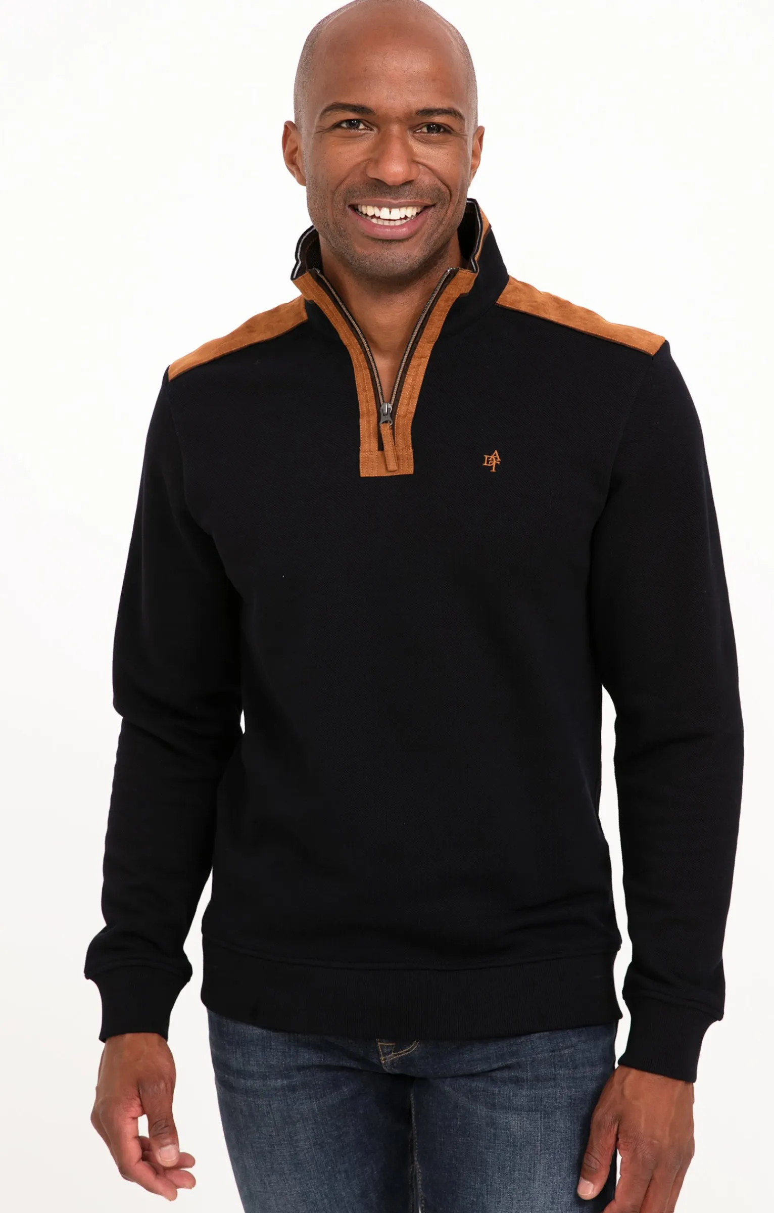 Polos & Tee-shirts<Armand Thiery Polo col montant manches longues - Marine