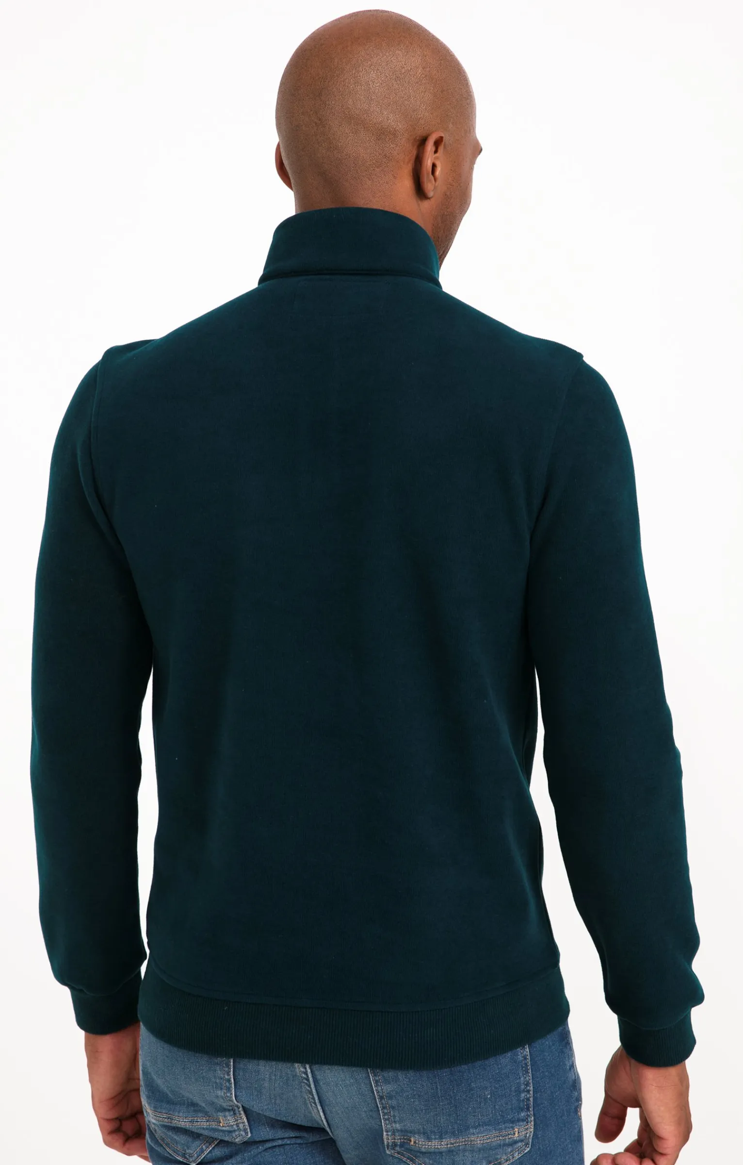 Polos & Tee-shirts<Armand Thiery Polo col montant manches longues Dolce - Pétrole