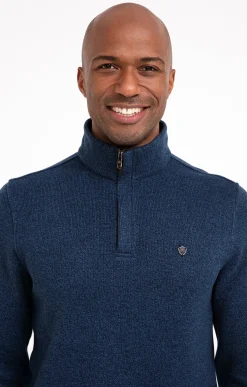 Polos & Tee-shirts<Armand Thiery Polo col montant manches longues Chaud - Bleudur