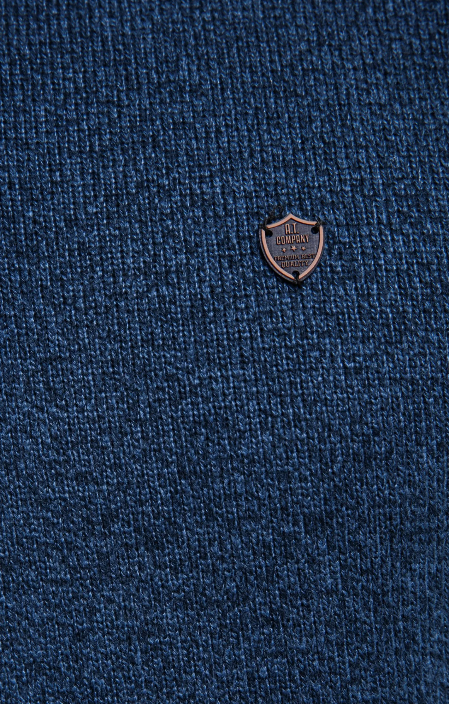 Polos & Tee-shirts<Armand Thiery Polo col montant manches longues Chaud - Bleudur
