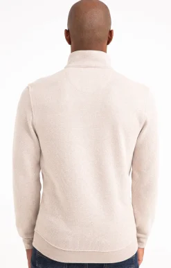 Polos & Tee-shirts<Armand Thiery Polo col montant manches longues Chaud - Beige