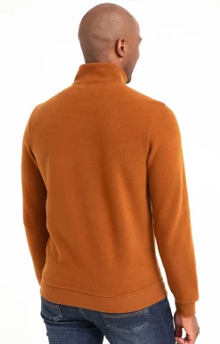 Polos & Tee-shirts<Armand Thiery Polo col montant manches longues Dolce - Camel
