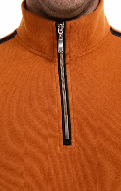 Polos & Tee-shirts<Armand Thiery Polo col montant manches longues Dolce - Camel