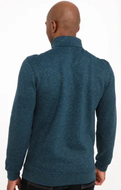 Polos & Tee-shirts<Armand Thiery Polo col montant manches longues Chaud - Pétrole