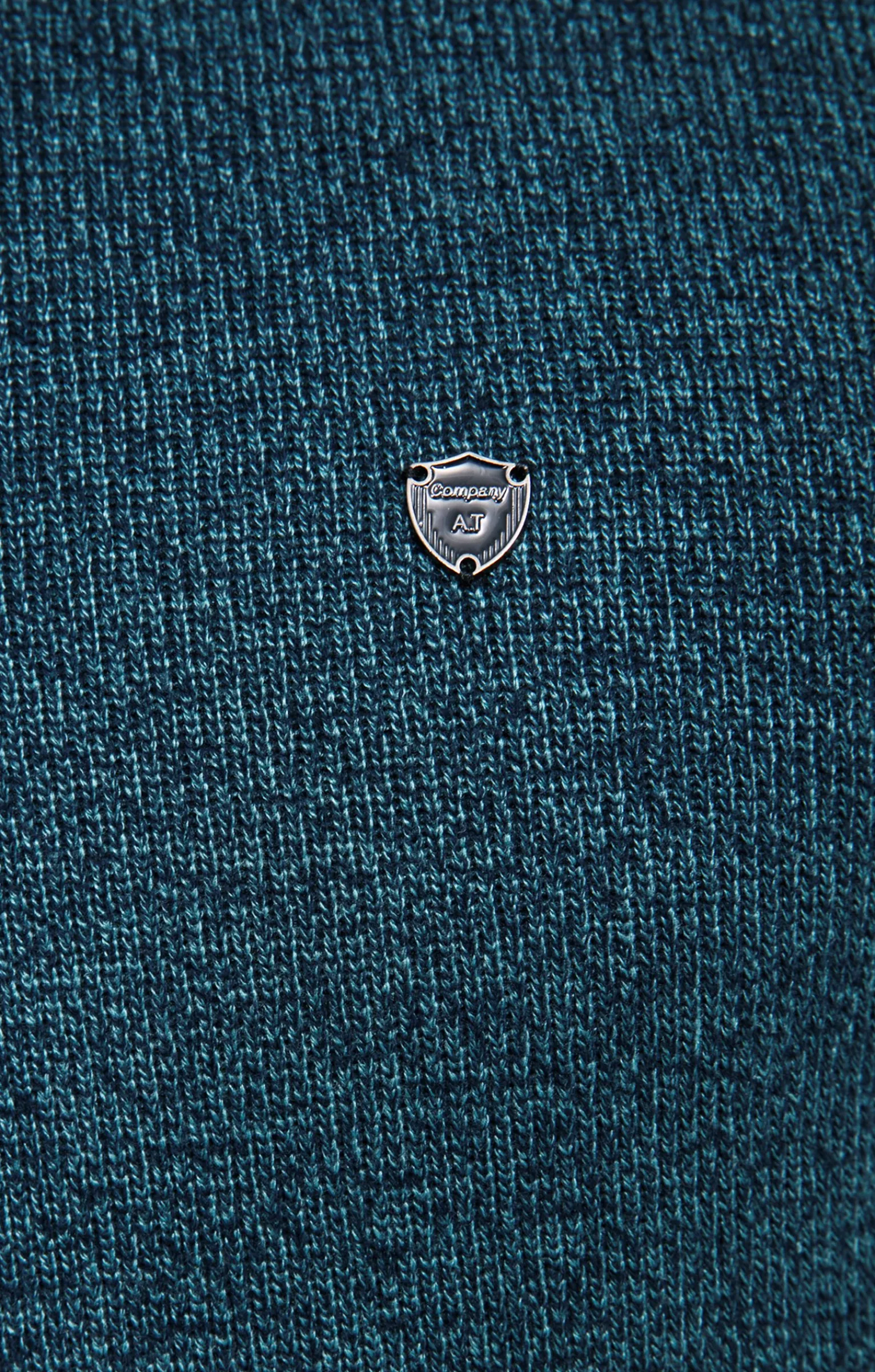 Polos & Tee-shirts<Armand Thiery Polo col montant manches longues Chaud - Pétrole