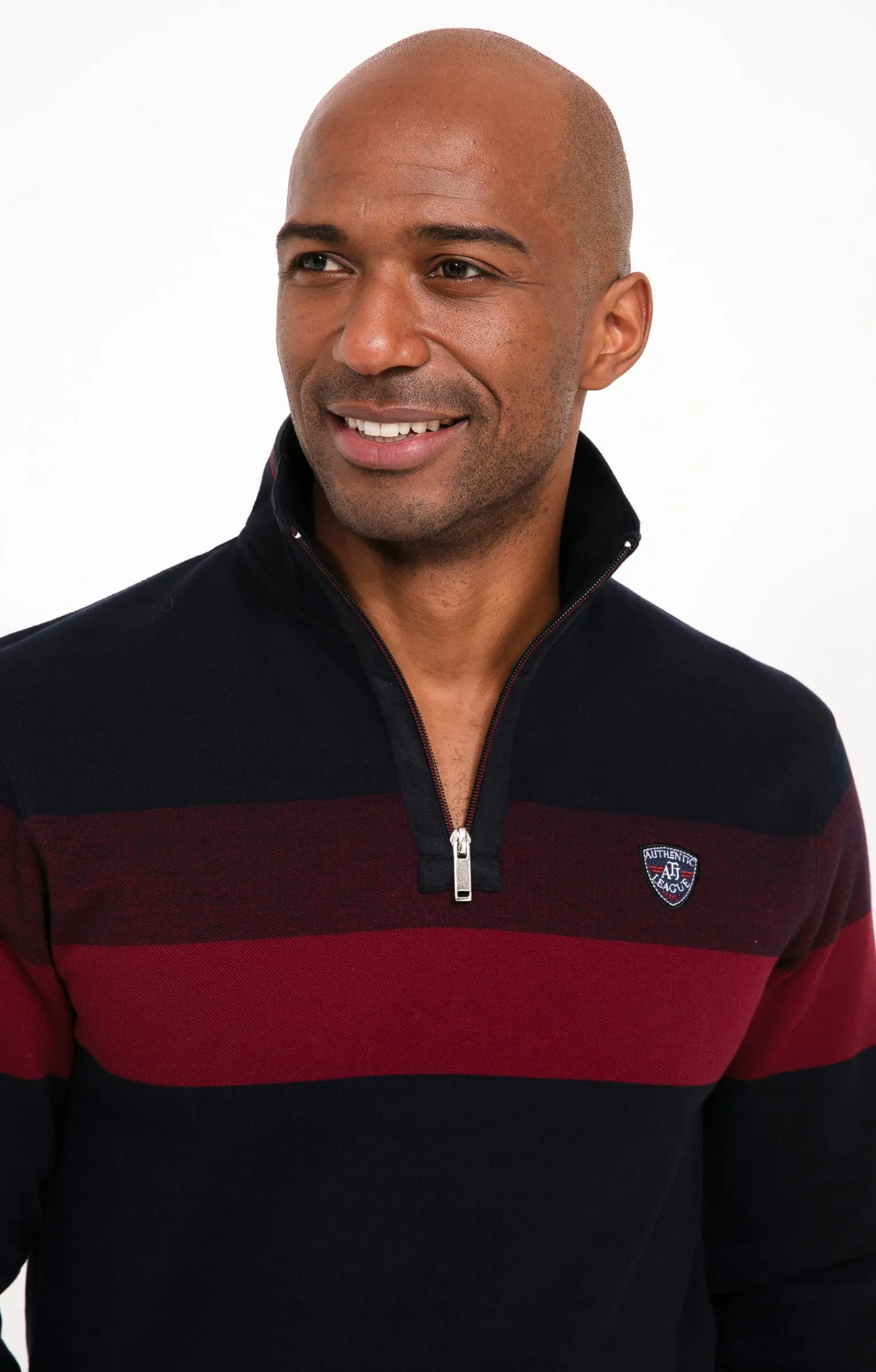 Polos & Tee-shirts<Armand Thiery Polo col montant manches longues Raysin - Bordeaux