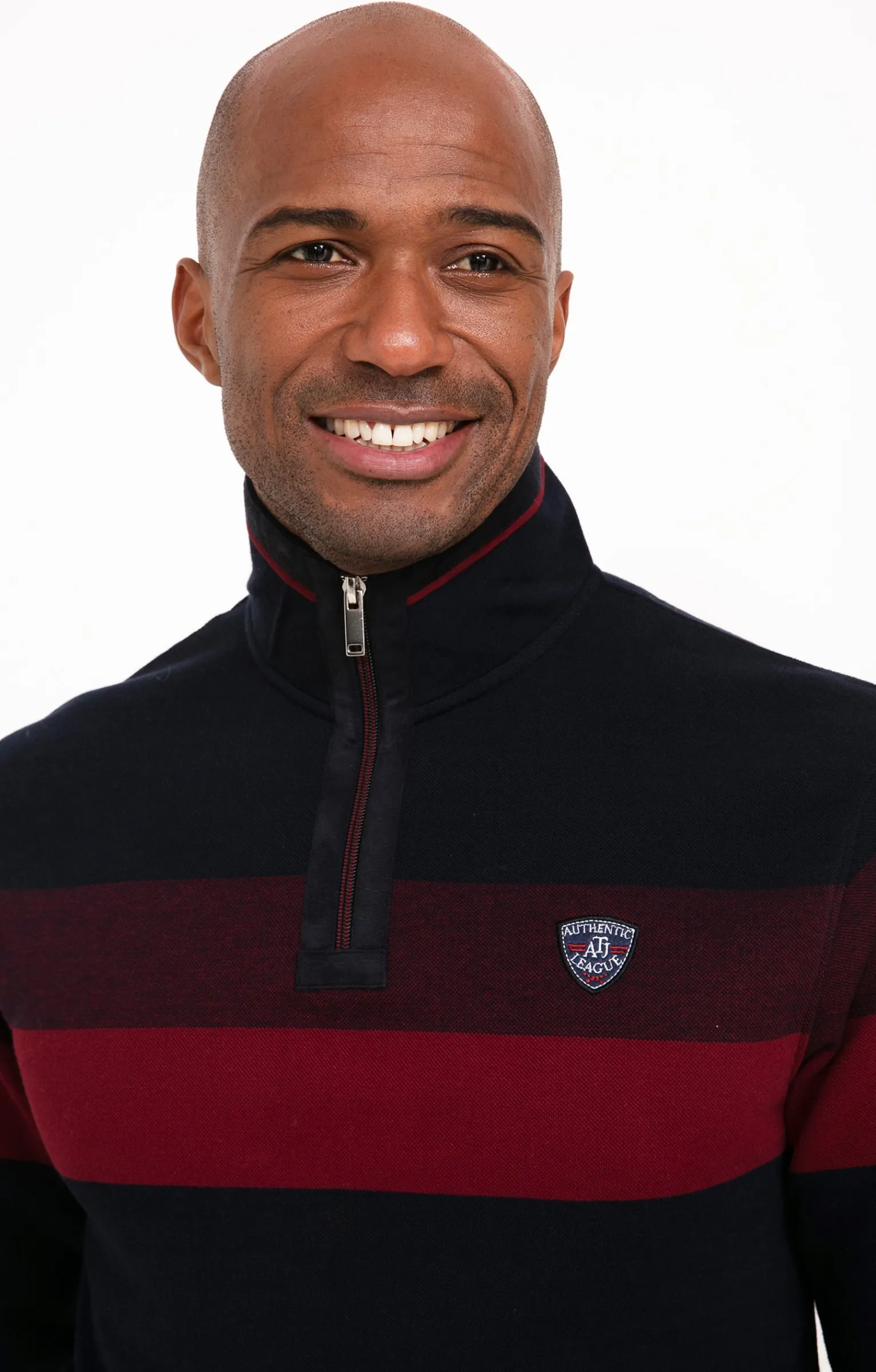 Polos & Tee-shirts<Armand Thiery Polo col montant manches longues Raysin - Bordeaux