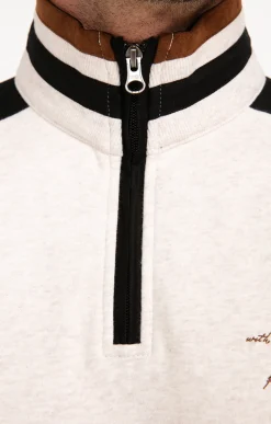 Polos & Tee-shirts<Armand Thiery Polo col montant manches longues Molty - Écru