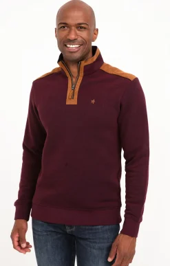 Polos & Tee-shirts<Armand Thiery Polo col montant manches longues - Bordeaux
